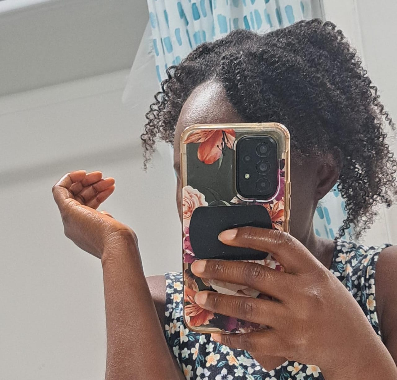 Cheveux avant utilisation de la crème Boucles AfrO